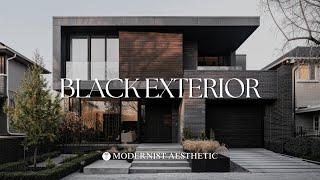 A Modernist Minimalist  Black home  with Courtyard Garden Ideas