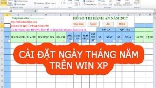 Hướng dẫn cài đặt Ngày tháng năm trên Win XP