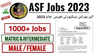 ASF Jobs 2023 Latest Updates | ASF Jobs Latest Advertisement 2023 | Airports Security Force Jobs