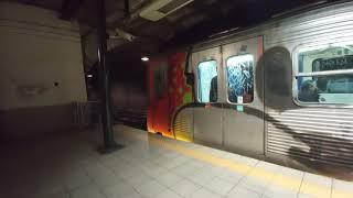 Athens Metro: 2 Line 1 Trains at Monastiraki Station