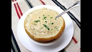 Bacon Clam Chowder in a Bread Bowl - PoorMansGourmet