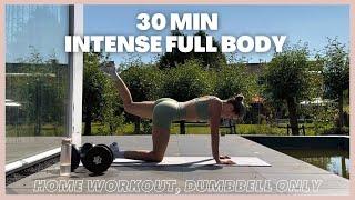 30 min INTENSE FULL BODY WORKOUT, cardio+strength, dumbbells ࿎ Jade Anna