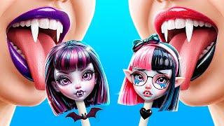 Dari Kutu Buku Menjadi Draculaura Cantik di Monster High / Cara Menjadi Vampir