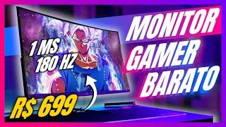 Melhor MONITOR GAMER BARATO de 2023! R$699 Custo Beneficio - SuperFrame Precision 23.6, 1ms, 180Hz