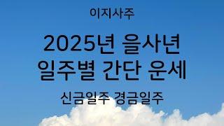 2025년 을사년 일주별 간단운세 경금, 신금