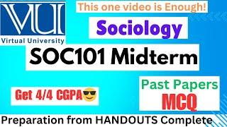 SOC101 Midterm preparation || soc101 past papers repeated MCQ`s || soc101 midterm