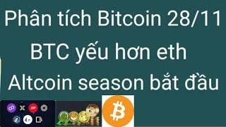 Phân tích bitcoin altcoin hôm nay ngày 28/11 cập nhật thị trường crypto mới nhất hôm nay