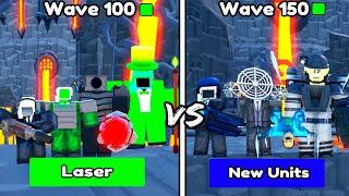 WOAH LASER TEAM VS NEW UNITS TEAM!! TOILET TOWER DEFENSE IN ROBLOX!