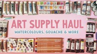  Big & Cozy Art Supply Haul  Watercolors, Acrylic Gouache, Ink & more // Artist Shopping Splurge