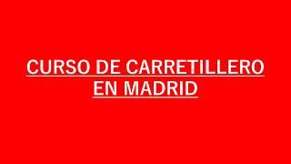 Curso de carretillero en Madrid - Carnet de carretillero en Madrid