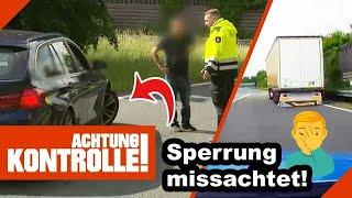 LKW steht auf Autobahn  PKW MISSACHTET Sperrung! |1/2| Kabel Eins | Achtung Kontrolle