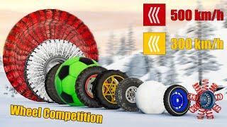 Wheels Competition #11 (with Speed ​​Boost  Platforms) - Beamng drive