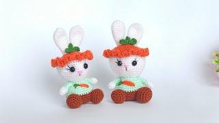 Too cute How to crochet a Carrot Bunny detailed master class