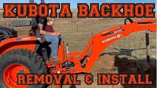 Kubota L-Series BH77 Backhoe Removal & Install [How-To]