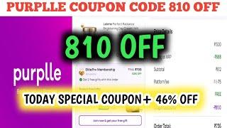 Purplle coupon code 810 off today || purple