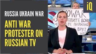 Anti War Protester On Russian TV