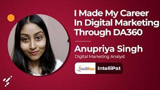 #digitalmarketing #placement Anupriya Made Career In Digital Marketing Through DA360