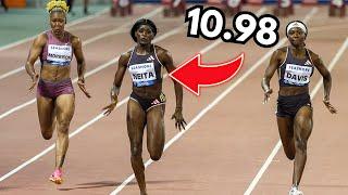 Daryll Neita Blazes 10.98 in Doha 100m Upset! | Diamond League | Track and Field 2024