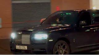 Arne slot & Liverpool players leaving Anfield in their cars after beating Man City