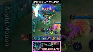 Martis and arlott best duo!!! MANIAC INSANE. Build top 1 globa. #martistop1global #mlbb