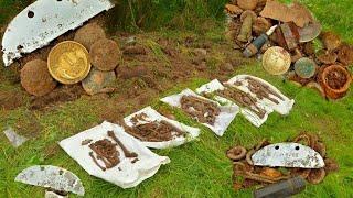 EXCAVATIONS OF GERMAN SOLDIERS AND A MORTAR DEPOT / WW2 METAL DETECTING