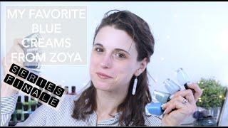 My Favorite Zoya Blue and Blue-green Creams // Giveaway celebrating my 100th video!