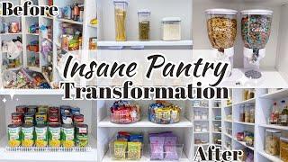 INSANE PANTRY TRANSFORMATION | PANTRY ORGANIZATION | HOW TO ORGANIZE YOUR PANTRY 2021