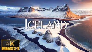 FLYING OVER ICELAND (4K Video UHD) - Relaxing Piano Music With Beautiful Nature Film For Healing