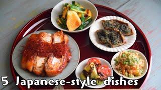 How to make 5 Japanese style dishes【No music】