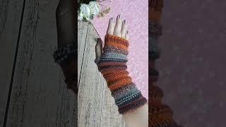 Orange mitts Alize Wooltime 11014