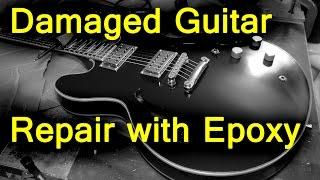 Guitar repair - pickup cavities repair with Epoxy