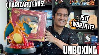 POKEMON CHARIZARD EX SUPER PREMIUM COLLECTION UNBOXING! THE CHARIZAD FIGURE LOOKS LIT!