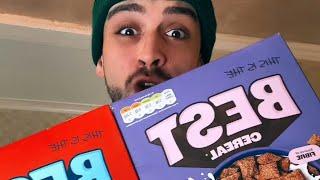 Trying the NEW SIDEMEN BEST CEREAL!!