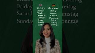 Weekdays in German.  #learngermanathome #easygerman #deutschlernen #indogerman #indianingermany