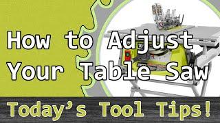 Adjusting Your Ryobi Table Saw