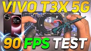 VIVO T3X 5G BGMI 90 FPS TEST | VIVO T3X 5G PUBG TEST 90 FPS | SD 6 GEN 1 PROCESSOR 