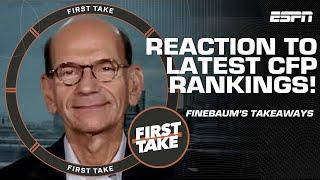 Paul Finebaum’s BIGGEST TAKEAWAYS from latest CFP Rankings  | First Take