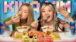 ASMR SUSHI & SASHIMI MUKBANG | Japanese Food Mukbang | feat. Kristi Krime from XO TEAM