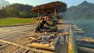 Build a Shelter River Survival - Relaxing Fishing, Catch and Cook