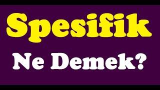 Spesifik ne demek,spesifik nedir,specific