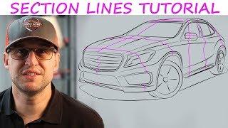 Section Lines Car Sketch Turorial