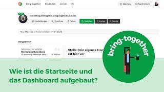 Startseite und Dashboard | bring-together Tutorial