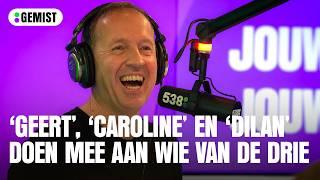 'Geert', 'Dilan' en 'Caroline' spelen Wie van de Drie in Evers & co.!  | 538 Gemist