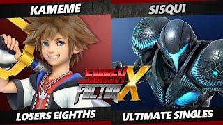 Smash Factor X Top 8 - Sisqui (Dark Samus, Samus) Vs. Kameme (Sora) Smash Ultimate - SSBU