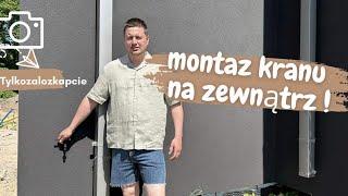 Montaż kranu na zewnątrz , montaż na nici do gwintów