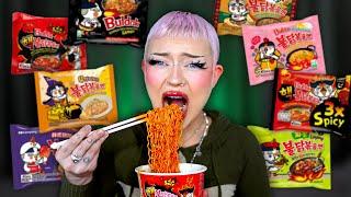 German Girl tries & rates all Samyang fire noodles 