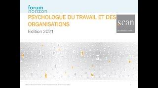 Psychologie du travail : présentation pour Orientation Vaud (forum horizon 2021)