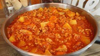 Farmer's pot with minced meat and ajvar, quick and tasty, farmer's pot recipe