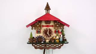 Kuckucksuhr Schwarzwaldhaus Biertrinker | Cuckoo Clock Black Forest House Beerdrinker | #69464