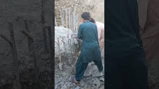 Pile breaking #Heltii #@khadimpachar #concrete #Pile  foundation #pile #excavator #boring #machine